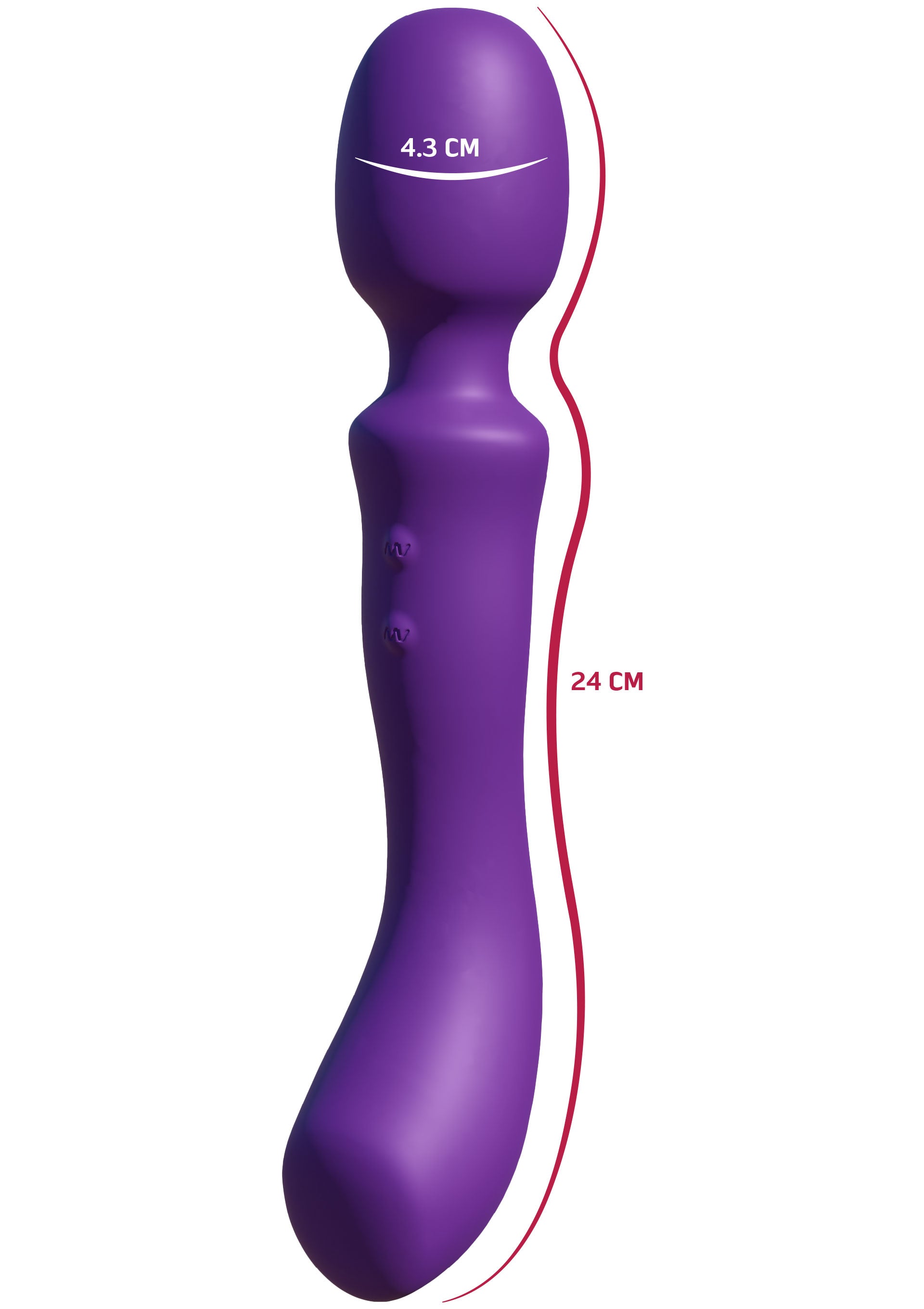Dual-Sided Massaging Vibrating Wand - Purple