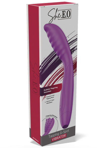 Vibrator Tapping G-Point – Reîncărcabil cu 10 moduri, cu nervuri, IPX7