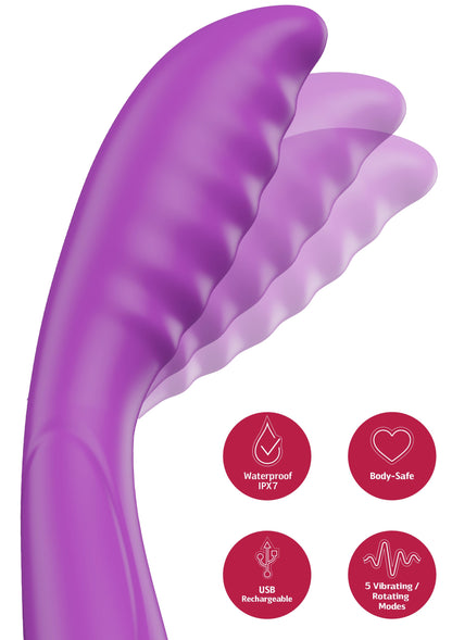 Vibrator Tapping G-Point – Reîncărcabil cu 10 moduri, cu nervuri, IPX7
