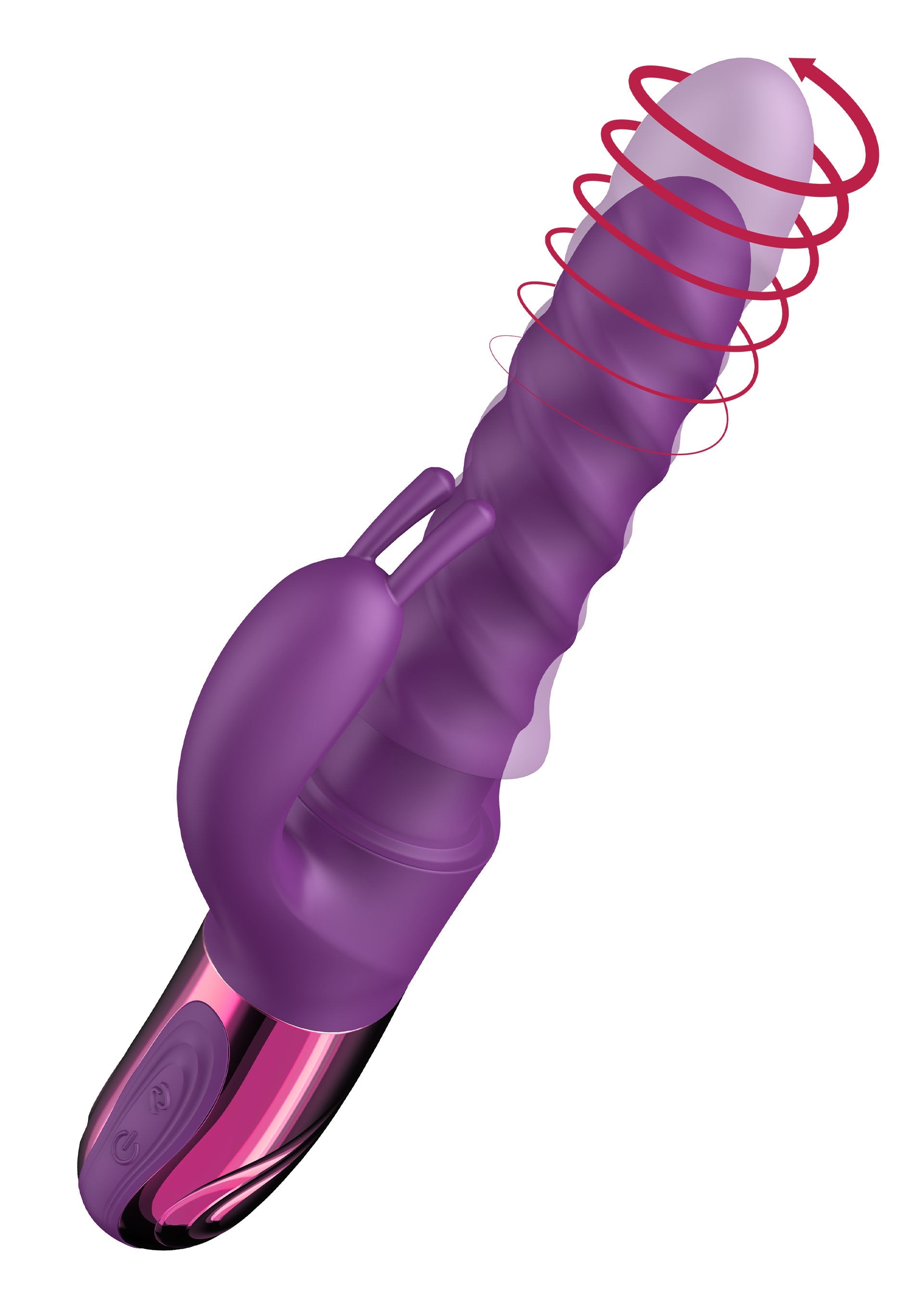 Swirl Rabbit Vibrator - Purple