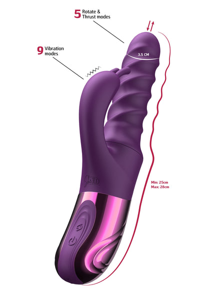 Vibrator Swirl Rabbit – Reîncărcabil, cu rotație la 360°