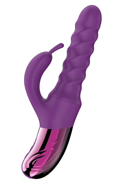 Swirl Rabbit Vibrator - Purple