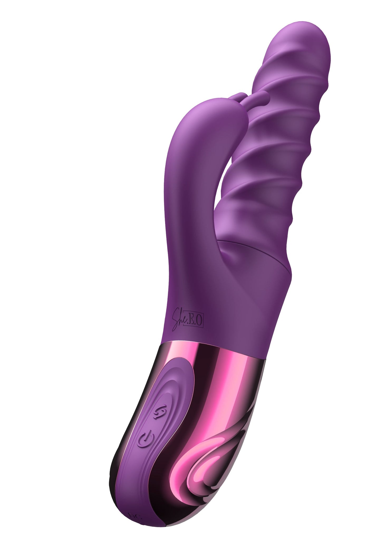 Swirl Rabbit Vibrator - Purple