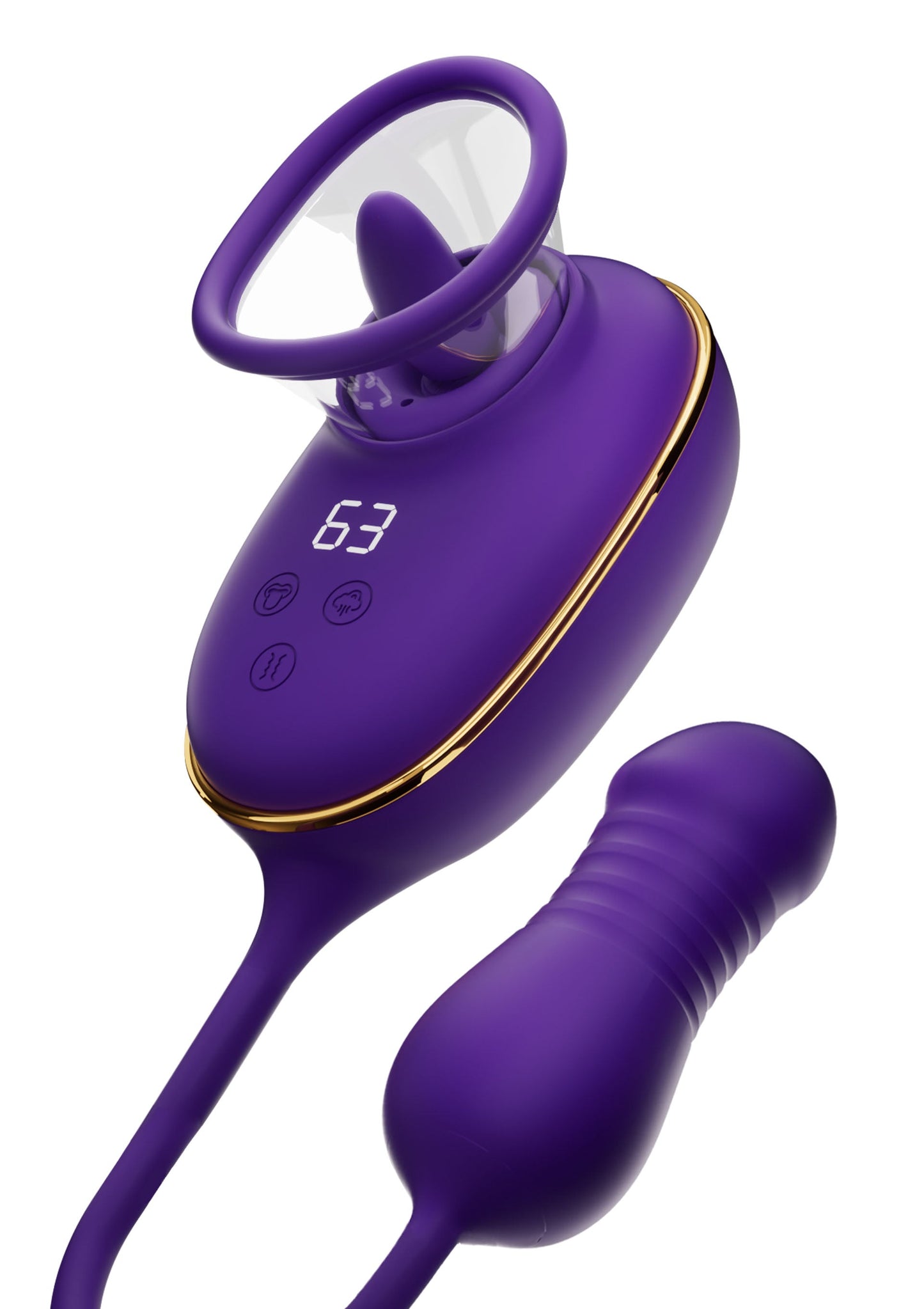 Licking Clitoral Pump & Anal Stimulator - Purple