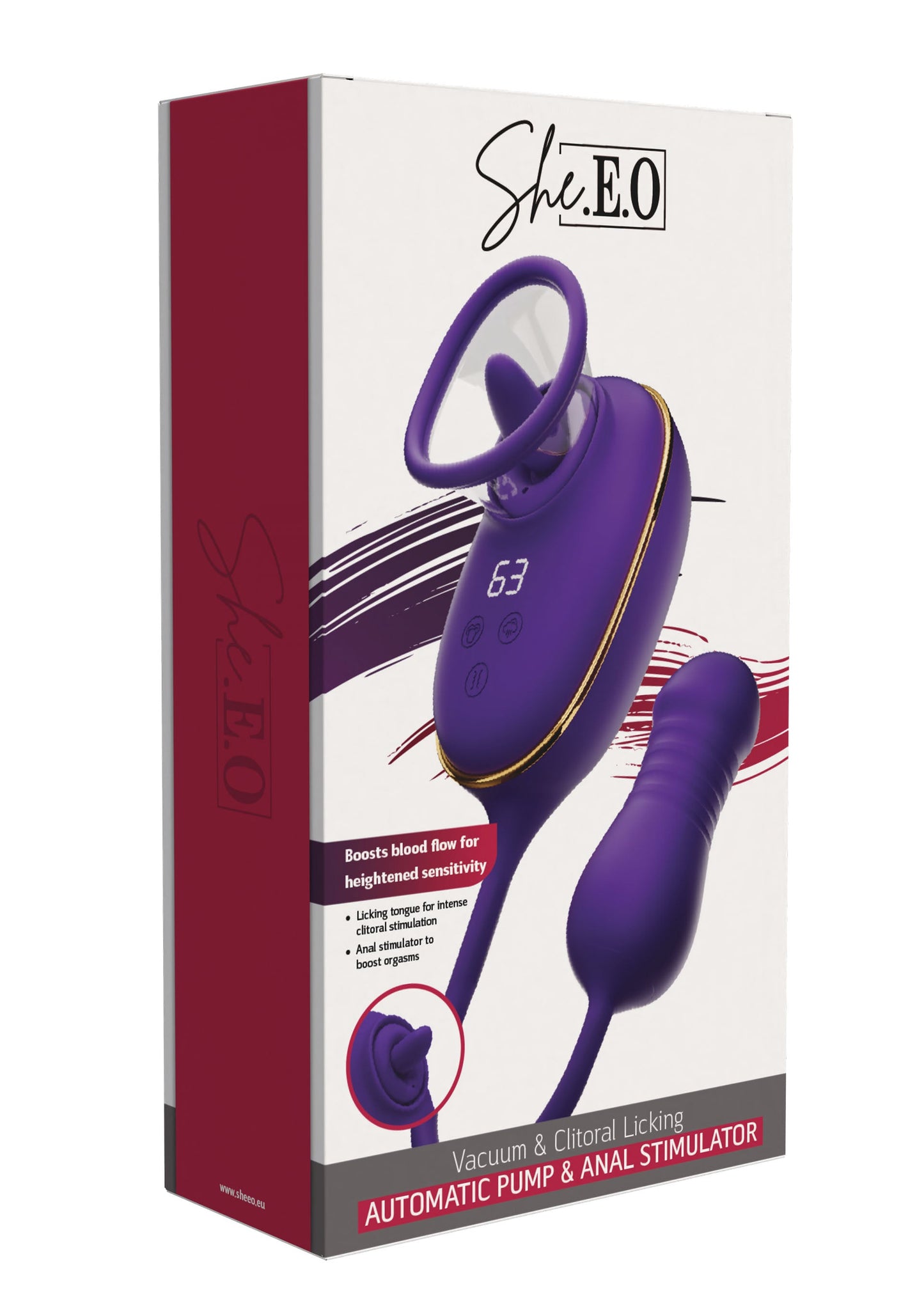 Licking Clitoral Pump & Anal Stimulator - Purple