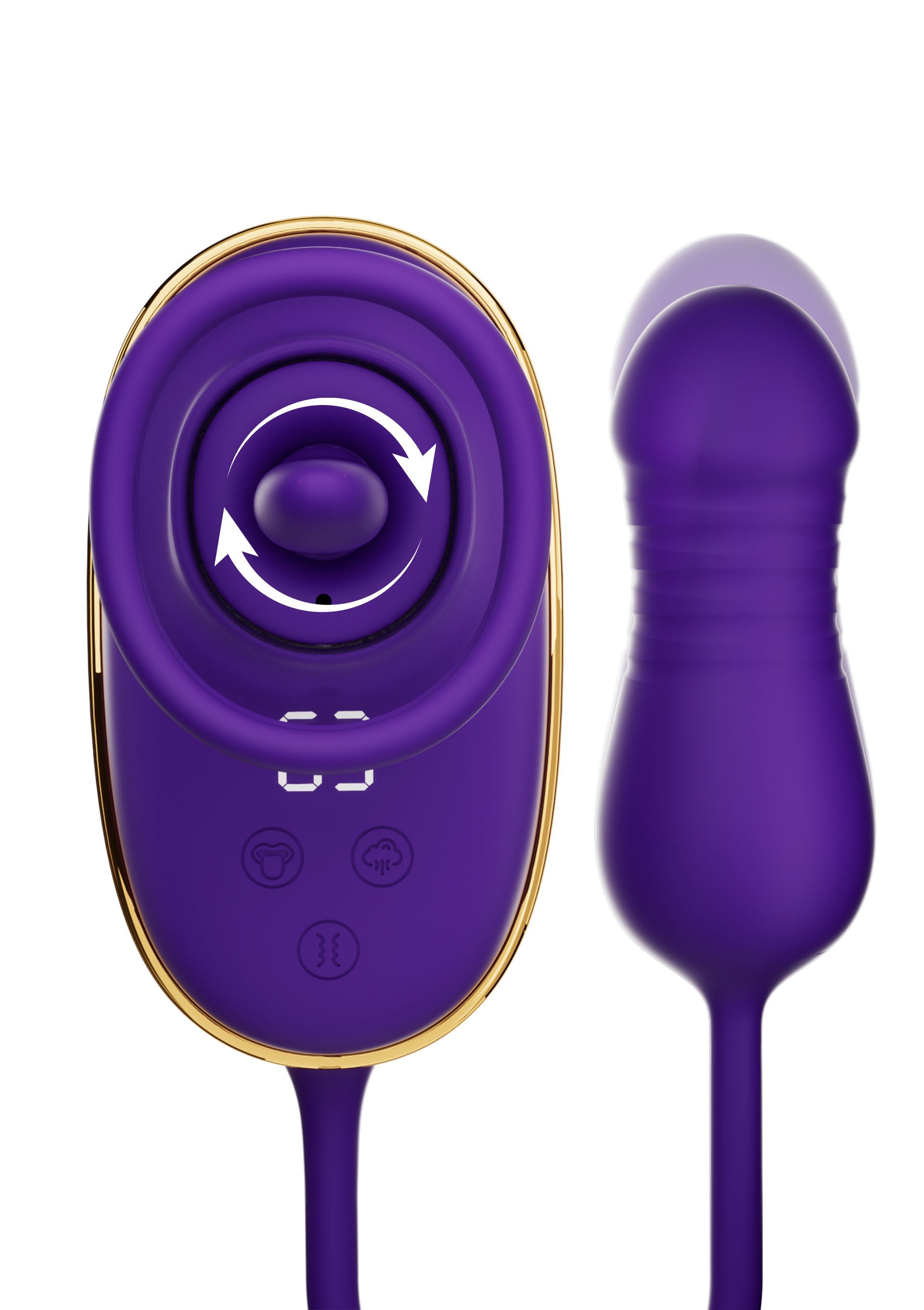 Licking Clitoral Pump & Anal Stimulator - Purple