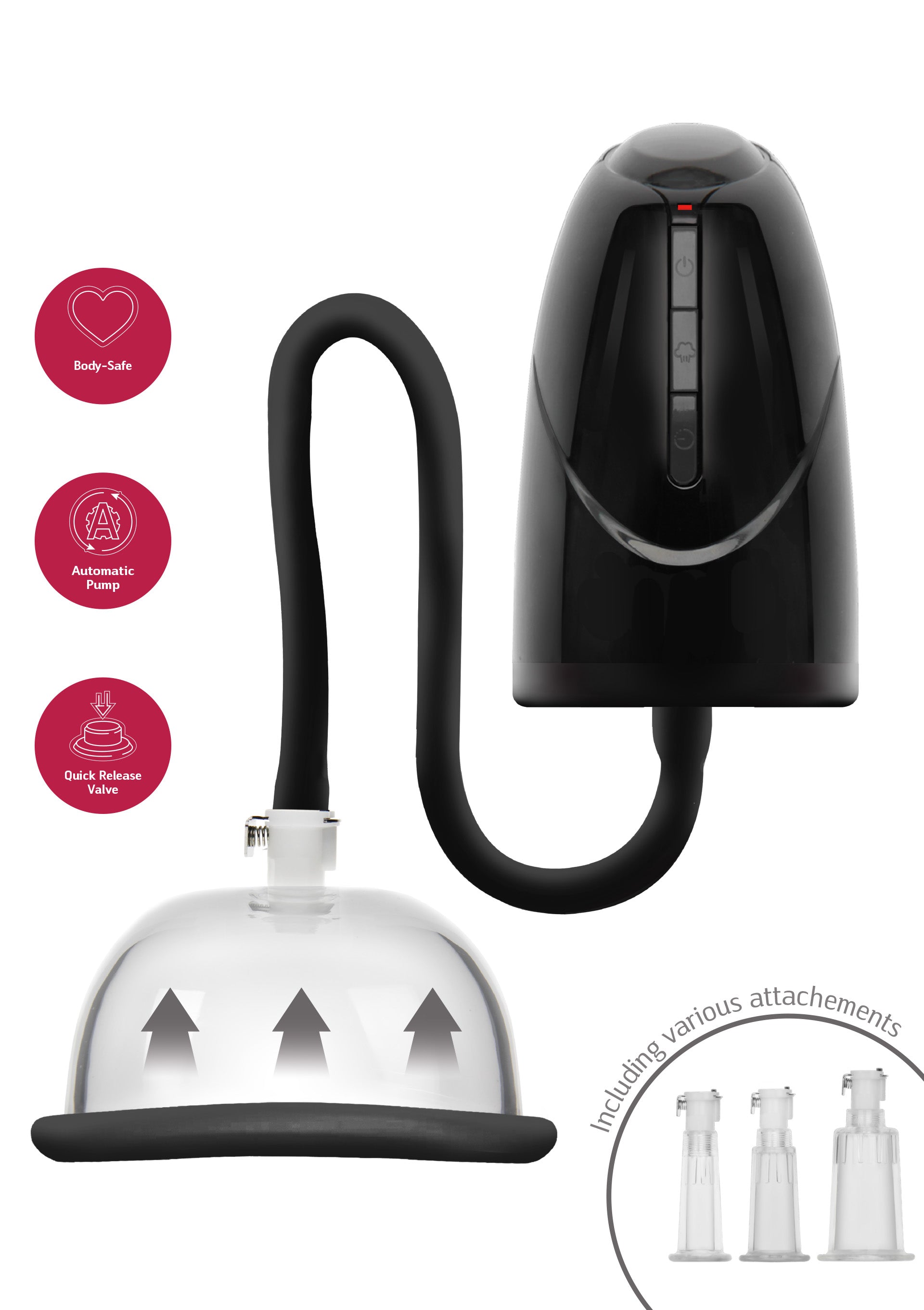 Vacuum Vagina & Clitoral Automatic Pump - Black