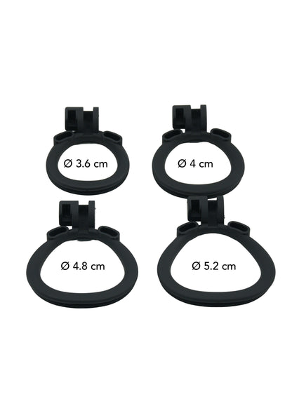 Cușcă pentru penis tip închisoare X-Short 7cm – Sistem discret de blocare cu 4 inele