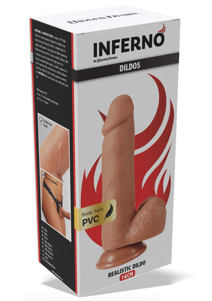 Dildo realist 16cm – PVC cu ventuză, sigur pentru corp