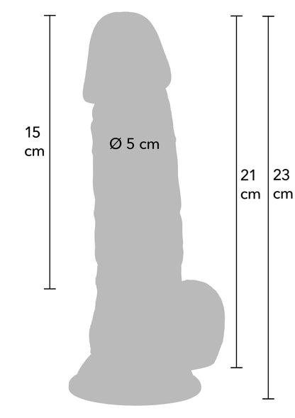 Dildo realist 21cm – Textură realistă cu bază cu ventuză