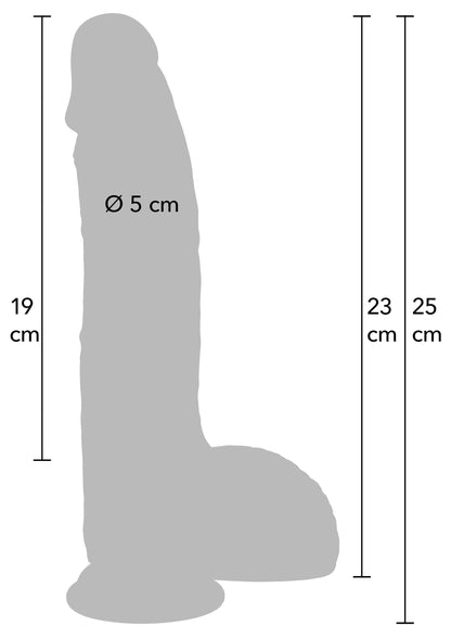 Dildo realist 23cm – Ventuză din silicon lichid cu densitate dublă