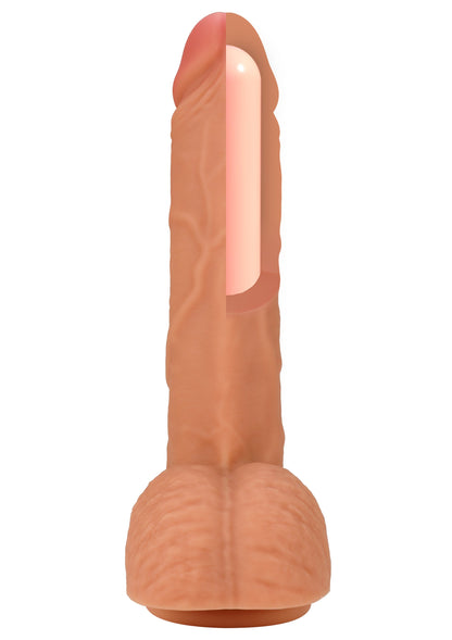 Dildo realist 23cm – Ventuză din silicon lichid cu densitate dublă