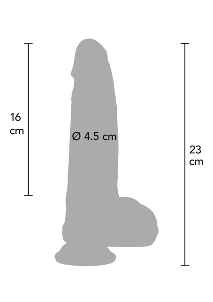 Dildo ultra realist 23 cm – Ventuză din silicon cu densitate dublă