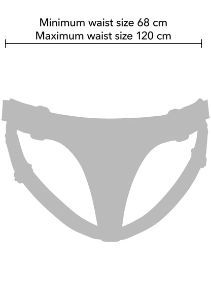Ham clasic din piele PU cu strap-on și 3 mărimi de inele