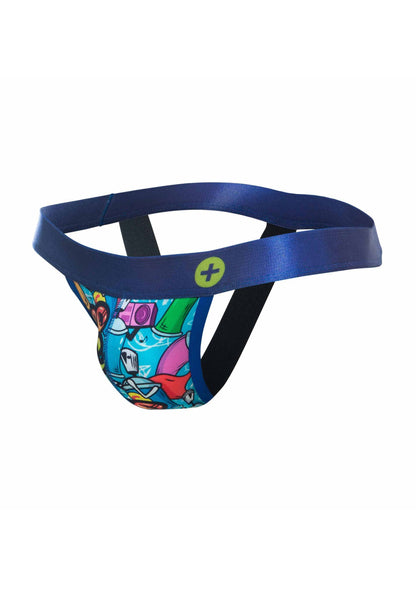 Jockstrap Hipster – Lenjerie intimă bărbătească din poliester și spandex multicolor