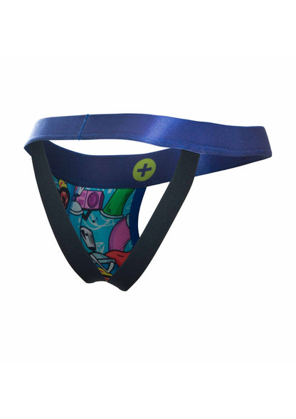 Jockstrap Hipster – Lenjerie intimă bărbătească din poliester și spandex multicolor
