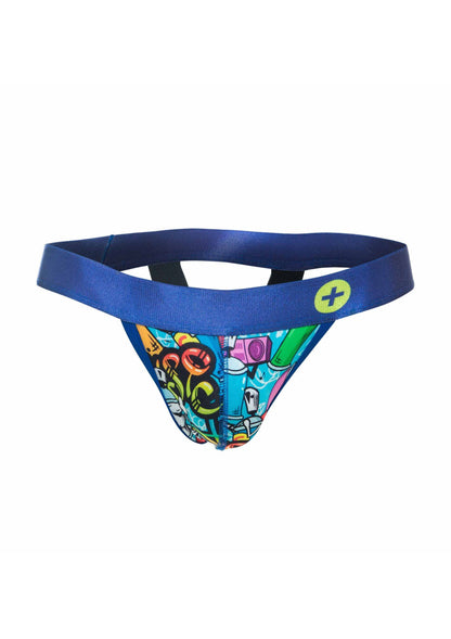 Jockstrap Hipster – Lenjerie intimă bărbătească din poliester și spandex multicolor