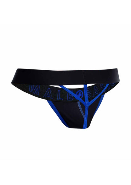 Tanga albastru neon – Lenjerie intimă bărbătească din poliester și spandex