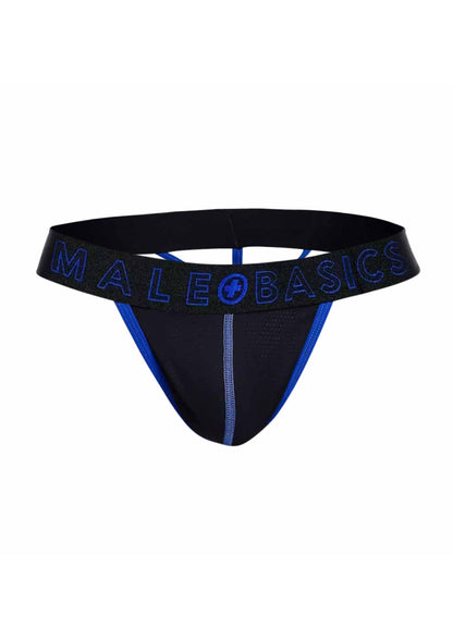 Tanga albastru neon – Lenjerie intimă bărbătească din poliester și spandex