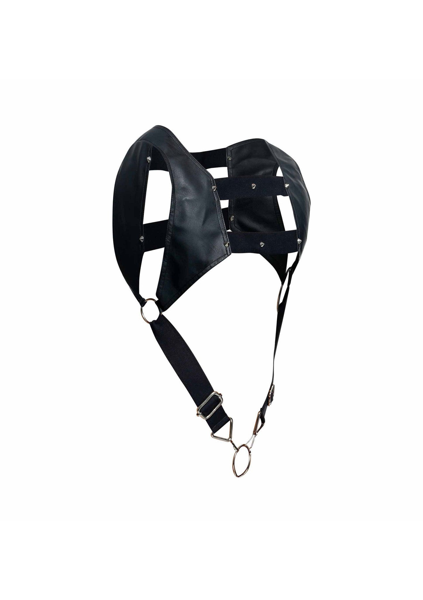 DNGEON Top Cockring Harness - Black-O S