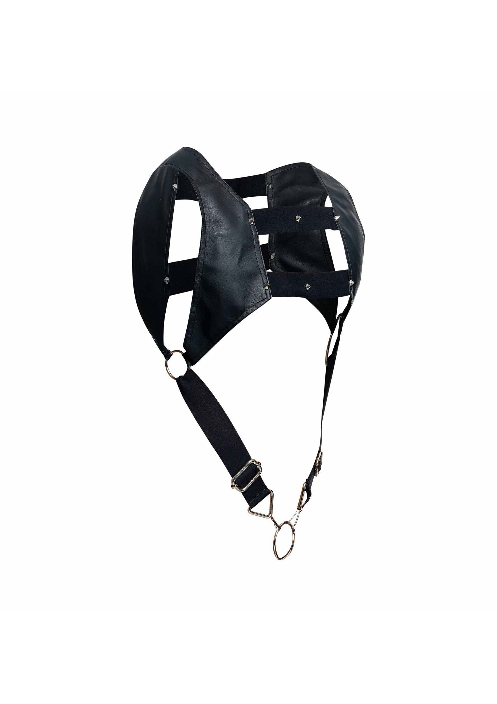 DNGEON Top Cockring Harness - Black-O S