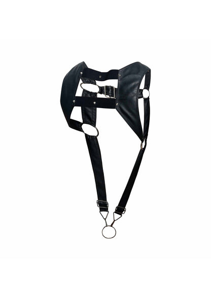 Ham pentru penis superior negru – Ham scurt din piele ecologică BDSM