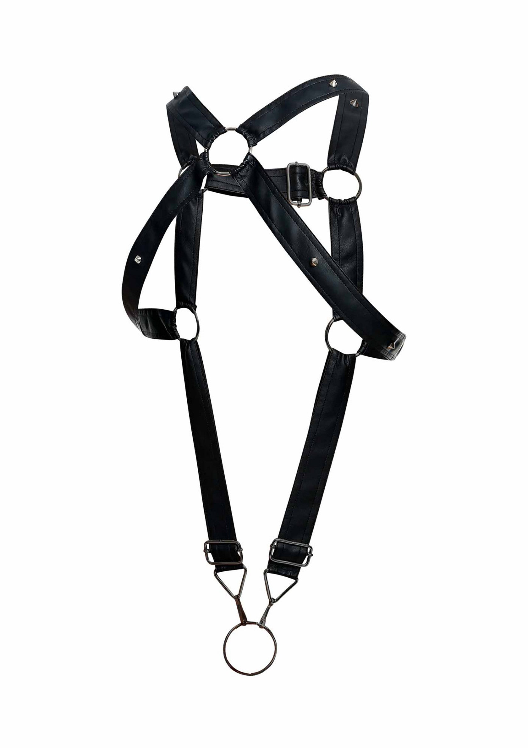 DNGEON Cross Cockring Harness - Black