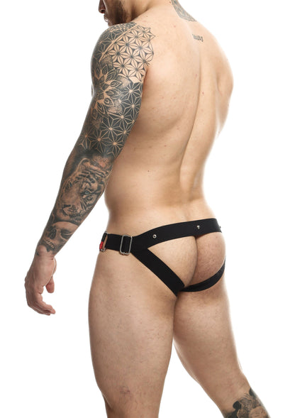 Jockstrap Cockring Roșu – Lenjerie intimă atletică bărbătească din piele ecologică